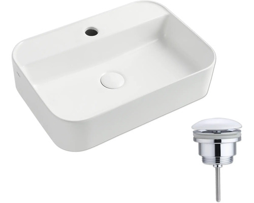 Lavoar ceramică de blat cu set de scurgere