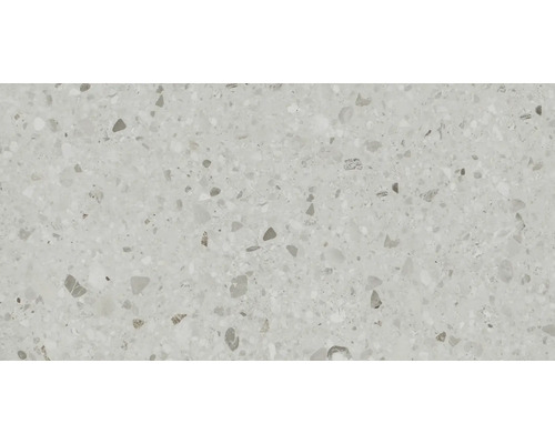 Prim-plan cu o placă de podea în stil terrazzo