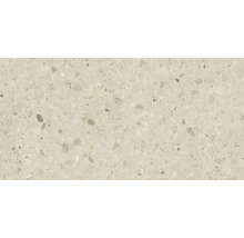 Prim-plan cu o placă de podea cu model de terrazzo.