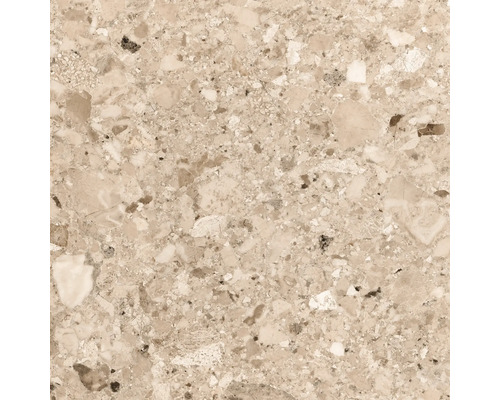 Gresie exterior / interior porțelanată glazurată rectificată Ceppostone Crema 60x60 cm Gresie de podea bej cu model de piatră