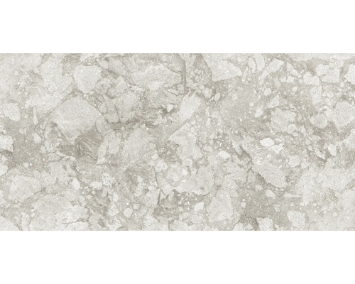 Gresie exterior / interior porțelanată glazurată rectificată Cheppo Grigio 60x120 cm Model de gresie cu aspect de piatră