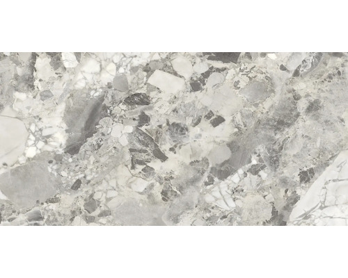 Placă ceramică gri cu structură de marmură