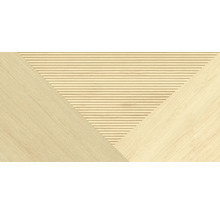 Placă decorativă cu aspect de lemn și model geometric