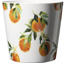 Ghiveci de flori ceramic cu motiv portocale