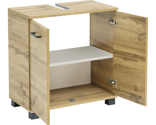 Dulap de bază pentru lavoar cu două uși și un raft