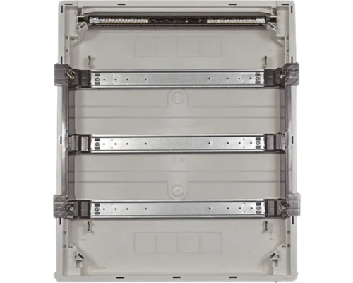 Cutie de distribuție cu șine de montare metalice