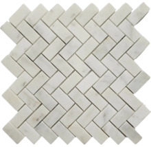 Placă de mozaic din marmură cu model herringbone