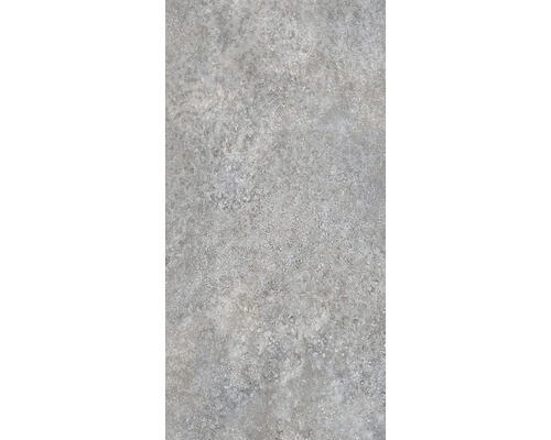 Gresie de podea gri cu aspect de beton.