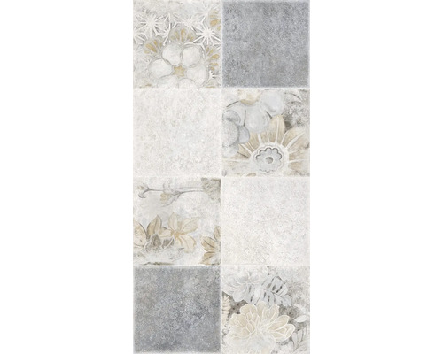 Faianță decorativă Eden Geometric 25x50 cm Model de plăci ceramice cu motive florale