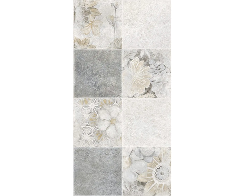 Placă ceramică cu model floral și geometric pentru interior