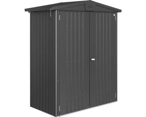 Dulap de grădină metalic cu ușă dublă și acoperiș în două ape