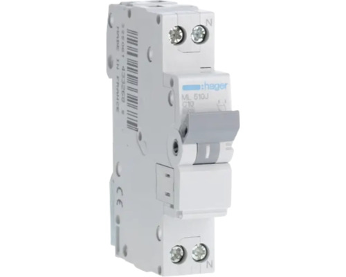 Întreruptor automat Hager 1P+N 20A 4,5kA, curbă C