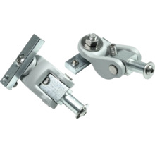 Două suporturi argintii pentru jaluzele, cu fixare prin șuruburi