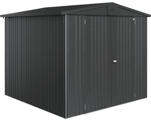 Magazie de grădină metalică cu ușă dublă pentru depozitarea uneltelor de grădină