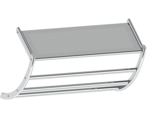 Suport metalic pentru prosop cu raft și două bare