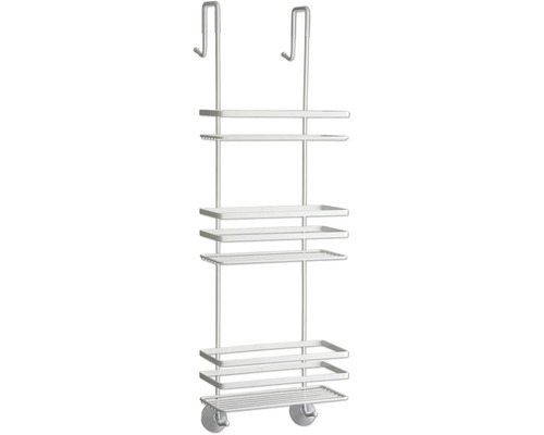 Raft de duș suspendat cu patru rafturi și ventuze