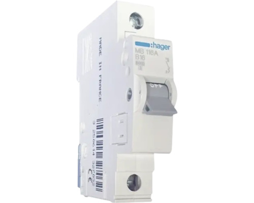 Întreruptor automat Hager 1P 16A 4,5kA, curbă B