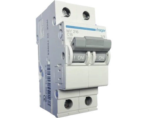 Întreruptor automat Hager 2P 16A 4,5kA, curbă C