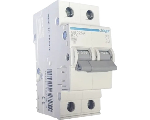 Întreruptor automat Hager 2P 25A 4,5kA, curbă C