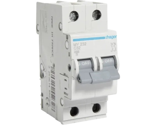 Întreruptor automat Hager 2P 32A 4,5kA, curbă C