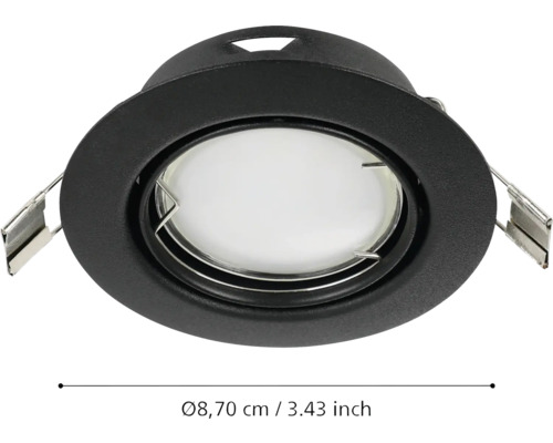 Spot încastrat pivotant cu diametrul de 8,70 centimetri