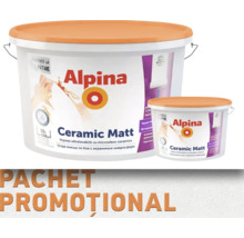 Set vopsea lavabila de interior Alpina Ceramic Matt, 15 litri si 2,5 litri