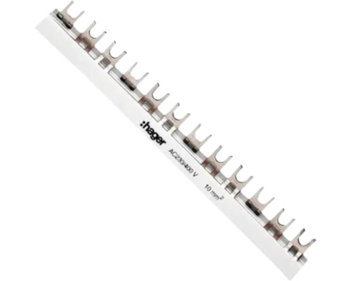 Bară colectoare Hager AC230/400 V, 10 mm pătrați