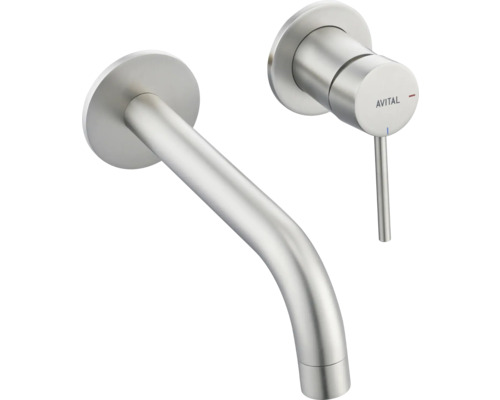 Baterie încastrată AVITAL eco ARNETTE inox, incl. corp încastrat Baterie de perete Avital pentru baie