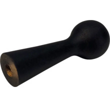 Buton de mobilă negru din lemn