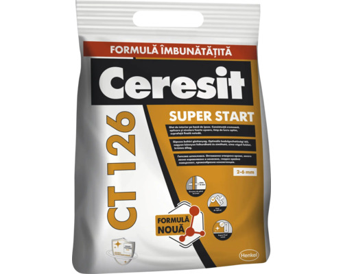 Glet Ceresit CT 126 pentru denivelări de la 2 la 6 mm la interior 5 kg alb Glet Ceresit CT 126 pentru denivelări de la 2 la 6 mm la interior 5 kg alb