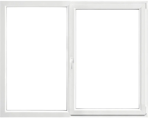 Fereastră PVC termopan ARON Econ 5 camere geam tripan 146x116 cm fixă + deschidere dublă dreapta