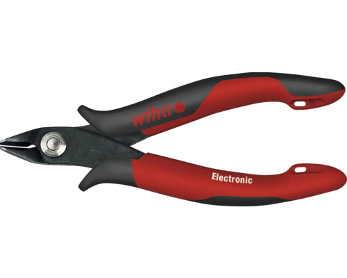 Clește lateral electronic lat vârf ascuțit Wiha, 130mm 5 1/3 inch Clește lateral electronic cu logo Wiha