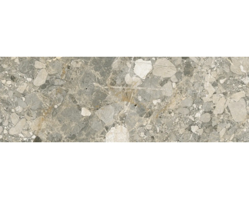 Gresie interior glazurată rectificată Ruby Grey Dark 50x150 cm Placă decorativă din gresie porțelanată cu aspect de piatră naturală