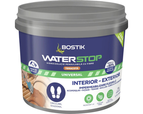 Recipient cu Bostik Waterstop Universal teracotă