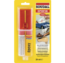 Adeziv bicomponent Soudal Epofix în ambalaj de 24 mililitri