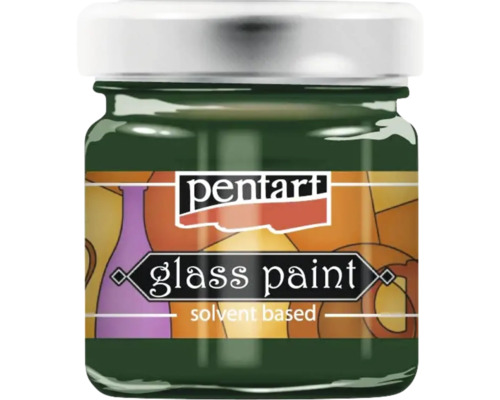 Vopsea pentru sticlă Pentart pe bază de solvent în recipient de sticlă