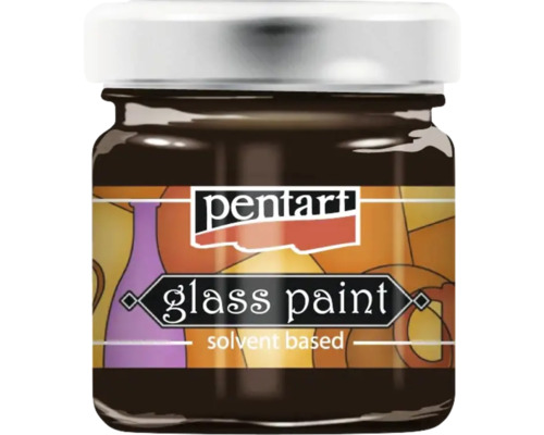 Vopsea de sticlă pe bază de solvent în recipient de sticlă