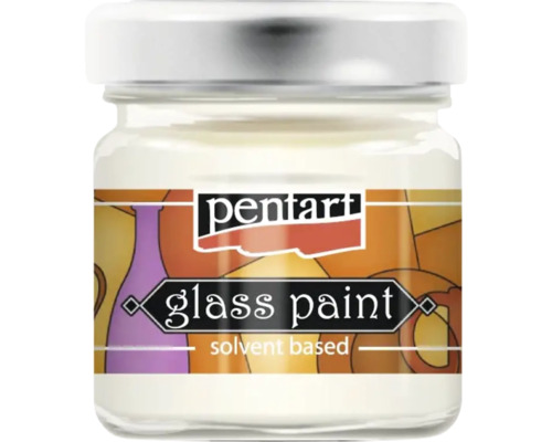 Vopsea pentru sticlă pe bază de solvent în borcan de sticlă de la Pentart