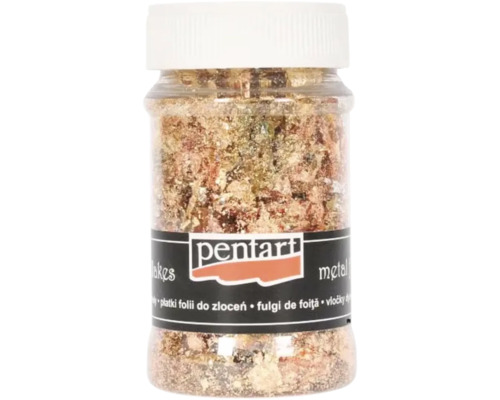 Fulgi metalici Pentart în recipient de plastic