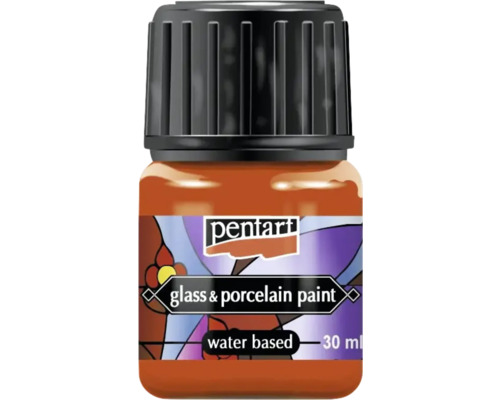 Vopsea pentru sticlă și porțelan Pentart, pe bază de apă, 30 ml