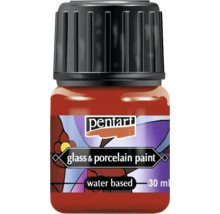 Vopsea pentru sticlă și porțelan în recipient de 30 ml
