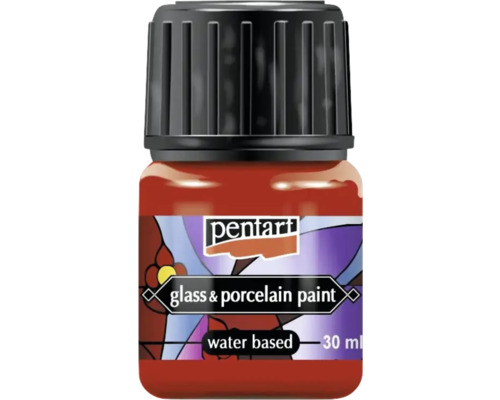 Vopsea pentru sticlă și porțelan în recipient de 30 ml