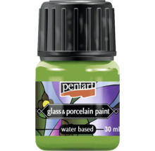 Vopsea pentru sticlă și porțelan pe bază de apă într-o sticlă de 30 de mililitri