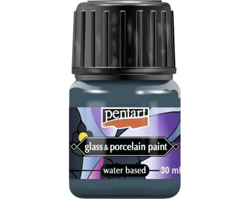 Sticlă de vopsea pentru sticlă și porțelan pe bază de apă, 30 ml