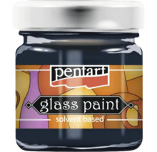 Vopsea pentru sticlă într-un recipient de sticlă de la marca Pentart