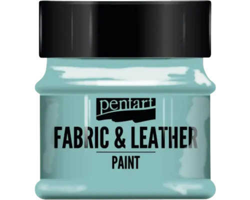 Culoare pentru textile și piele Pentart verde turcoaz 50 ml Vopsea pentru țesături și piele într-un borcan