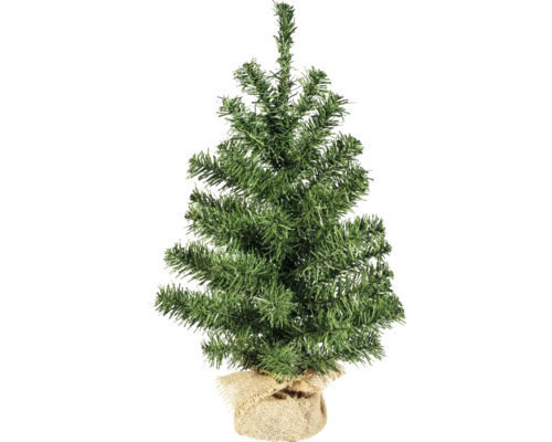 Brad artificial de Crăciun în sac de iută