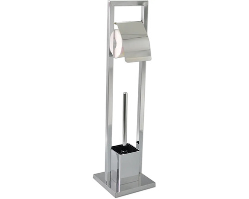 Perie WC cu suport pentru hârtie igienică form&style crom