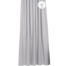 Cortină de duș gri cu cârlige de suspendare