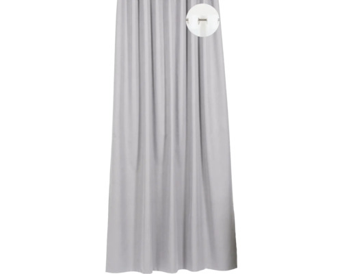 Draperie cu inele termoizolantă Lumos gri închis 140x255 cm Cortină de duș gri cu cârlige de suspendare